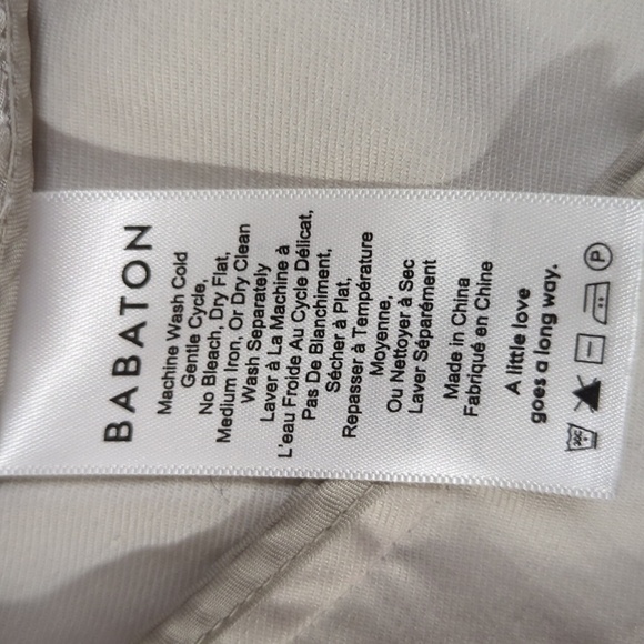 Babaton Linen Blend Cream Blazer Jacket Size 10 Minimalist Quiet Luxury - Picture 8 of 9